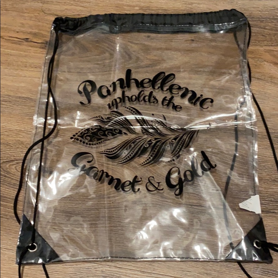 Panhellenic Clear Drawstring Bag